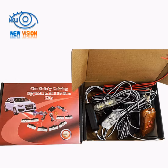 자동차 자동차 전면 그릴 비상 플래시 경고등 자동차 LED 조명 16LED